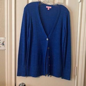 Lilly Pulitzer Cardigan Royal Blue Long Sleeve Style 85112 Size Medium